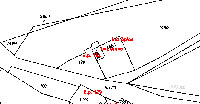 Velemín 97479896 na parcele st. 168/2 v KÚ Milešov u Lovosic, Katastrální mapa