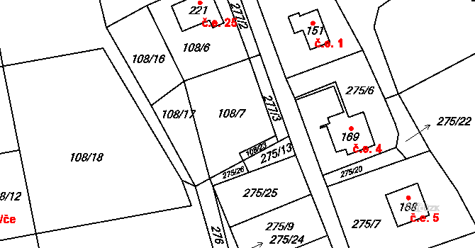 Dřevěnice 10, Katastrální mapa