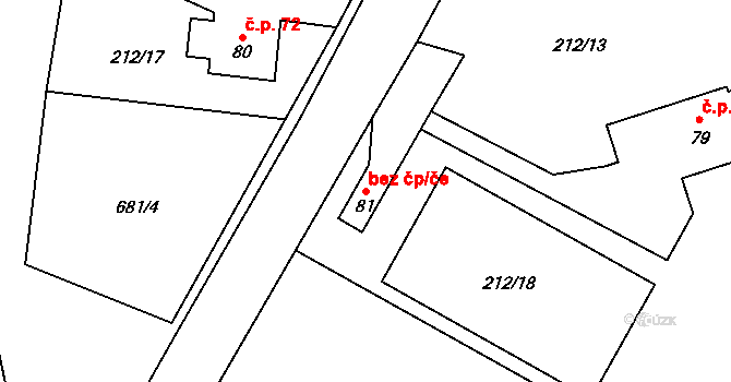 Doksy 45936897 na parcele st. 81 v KÚ Obora v Podbezdězí, Katastrální mapa