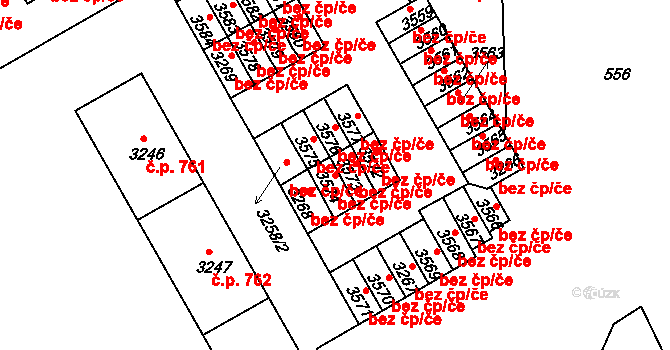 Třinec 46480897 na parcele st. 3574 v KÚ Lyžbice, Katastrální mapa