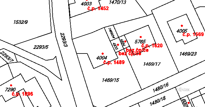 Beroun-Město 1489, Beroun na parcele st. 4004 v KÚ Beroun, Katastrální mapa