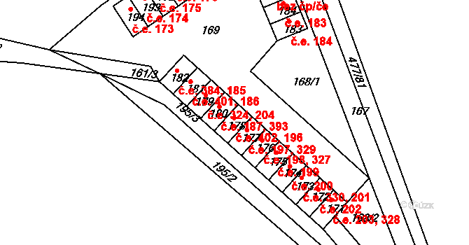 Dolní Kounice 196,402 na parcele st. 178 v KÚ Dolní Kounice, Katastrální mapa