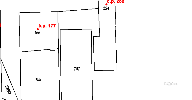Liblice 252, Český Brod na parcele st. 524 v KÚ Liblice u Českého Brodu, Katastrální mapa