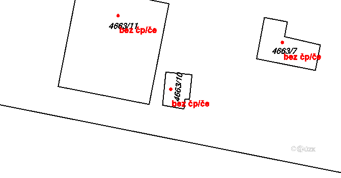 Hustopeče 40638898 na parcele st. 4663/10 v KÚ Hustopeče u Brna, Katastrální mapa