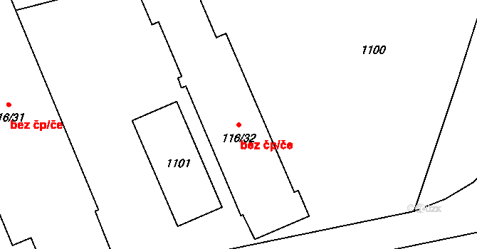 Rychnov nad Kněžnou 44272898 na parcele st. 116/32 v KÚ Dlouhá Ves u Rychnova nad Kněžnou, Katastrální mapa