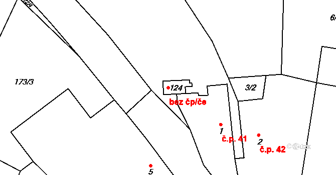 Libotov 44955898 na parcele st. 124 v KÚ Libotov, Katastrální mapa