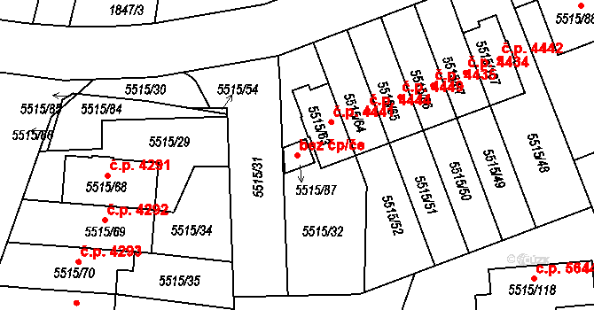 Jihlava 38663899 na parcele st. 5515/87 v KÚ Jihlava, Katastrální mapa