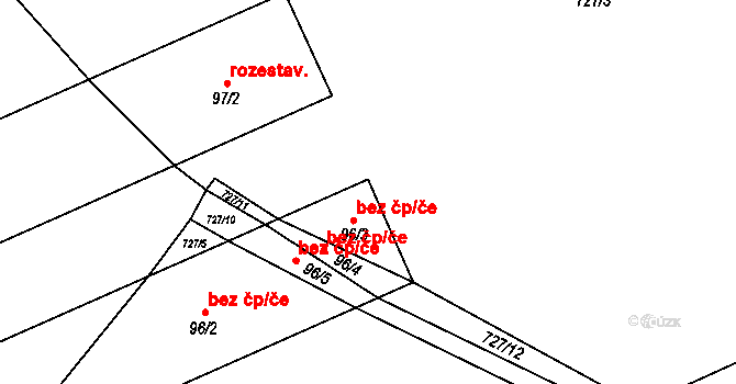 Drážov 40716899 na parcele st. 96/3 v KÚ Zálesí u Drážova, Katastrální mapa