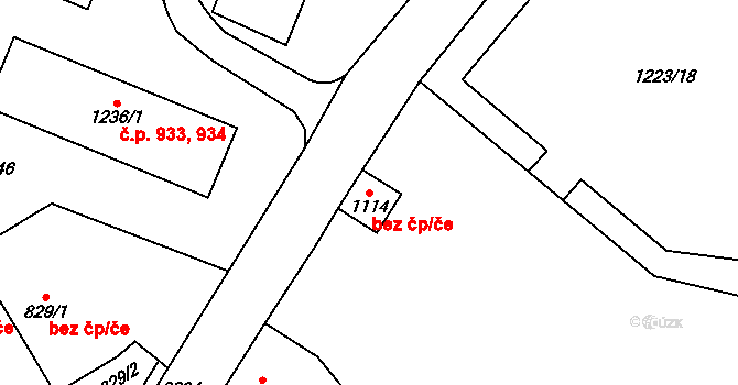 Úpice 42116899 na parcele st. 1114 v KÚ Úpice, Katastrální mapa