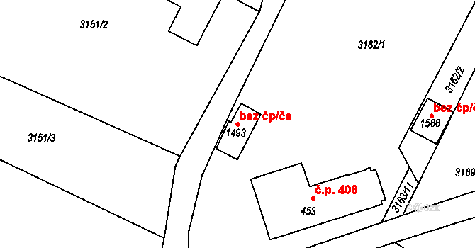 Rtyně v Podkrkonoší 42701899 na parcele st. 1493 v KÚ Rtyně v Podkrkonoší, Katastrální mapa