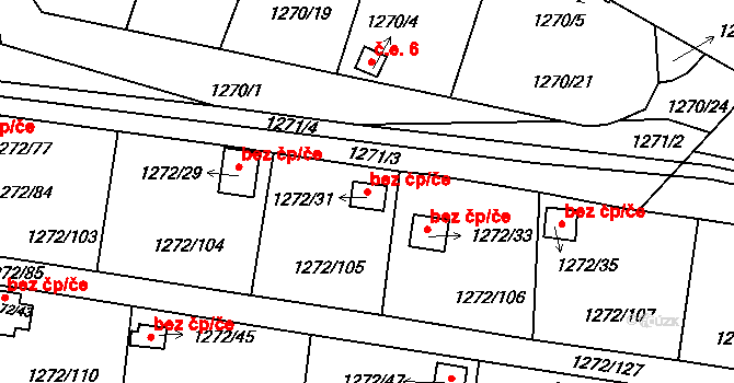 Karlovy Vary 43152899 na parcele st. 1272/31 v KÚ Drahovice, Katastrální mapa