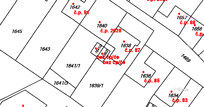 Sokolov 44402899 na parcele st. 1639/2 v KÚ Sokolov, Katastrální mapa