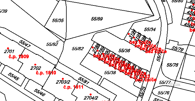 Česká Třebová 45461899 na parcele st. 2789 v KÚ Česká Třebová, Katastrální mapa