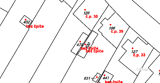 Liberec 48331899 na parcele st. 473 v KÚ Machnín, Katastrální mapa