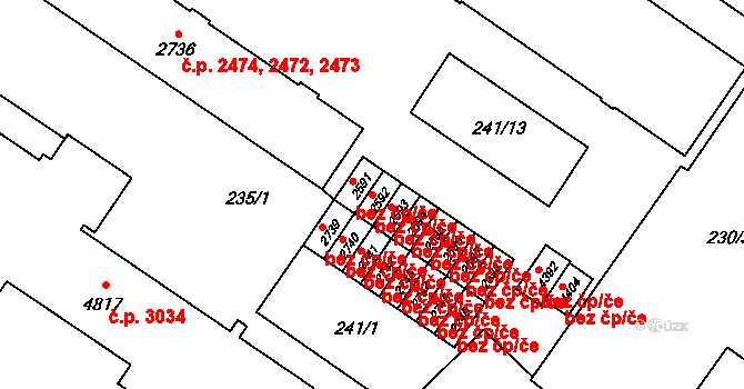 Ostrava 48354899 na parcele st. 2592 v KÚ Zábřeh nad Odrou, Katastrální mapa