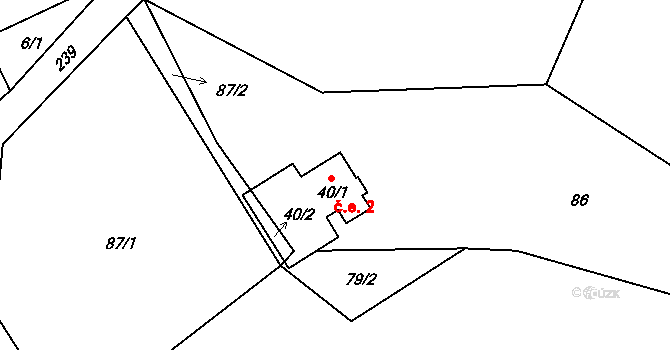 Lehom 24, Strážov, Katastrální mapa