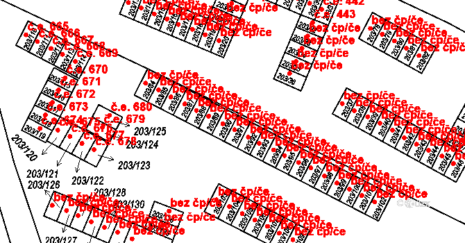 Tachov 41935900 na parcele st. 203/90 v KÚ Tachov, Katastrální mapa