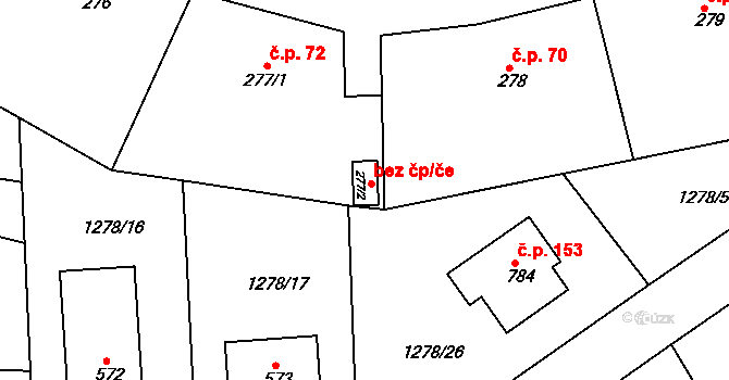 Chvaletice 46761900 na parcele st. 277/2 v KÚ Telčice, Katastrální mapa