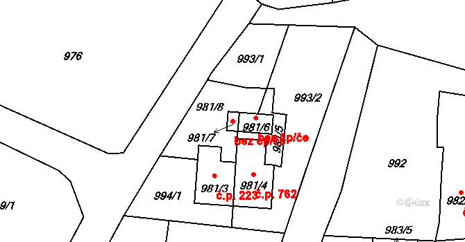 Město Albrechtice 95402900 na parcele st. 981/7 v KÚ Město Albrechtice, Katastrální mapa