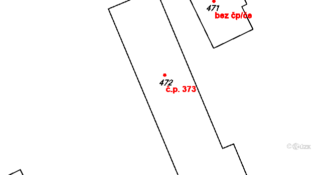 Cerhenice 373 na parcele st. 472 v KÚ Cerhenice, Katastrální mapa