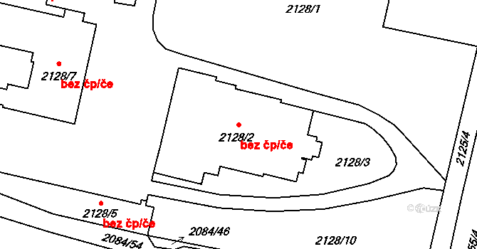 Předměstí 220, Opava na parcele st. 2128/2 v KÚ Opava-Předměstí, Katastrální mapa