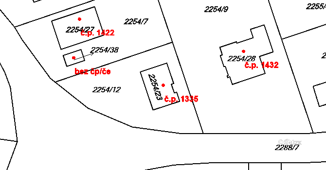 Kylešovice 1335, Opava na parcele st. 2254/23 v KÚ Kylešovice, Katastrální mapa