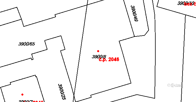 Předměstí 2046, Litoměřice na parcele st. 3900/8 v KÚ Litoměřice, Katastrální mapa