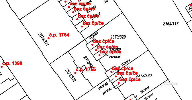 Opava 38087901 na parcele st. 2373/469 v KÚ Opava-Předměstí, Katastrální mapa