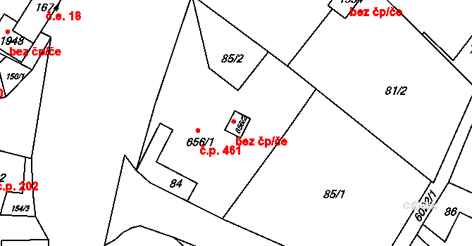 Jiříkov 39155901 na parcele st. 656/2 v KÚ Jiříkov, Katastrální mapa