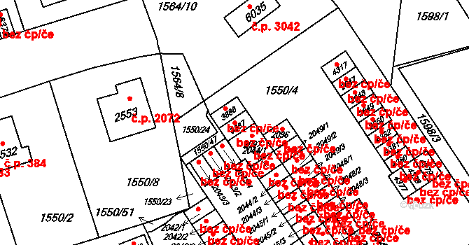 Šumperk 44978901 na parcele st. 3887 v KÚ Šumperk, Katastrální mapa