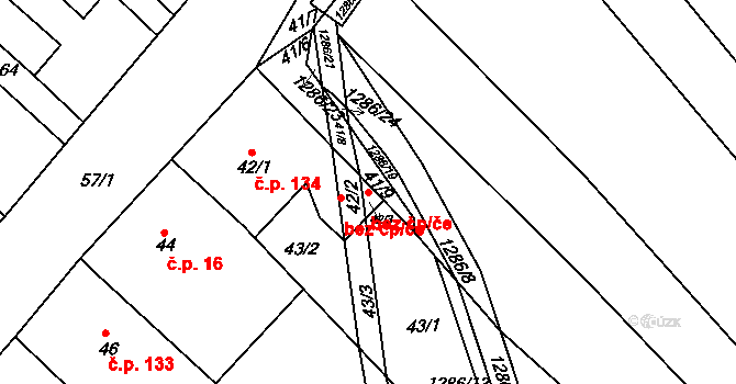 Nebovidy 46054901 na parcele st. 42/3 v KÚ Nebovidy u Brna, Katastrální mapa