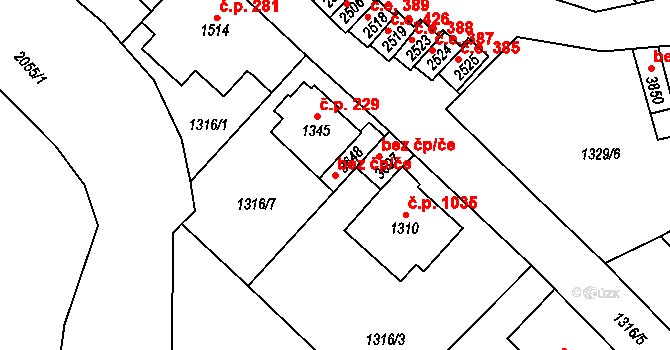 Náchod 46494901 na parcele st. 3648 v KÚ Náchod, Katastrální mapa