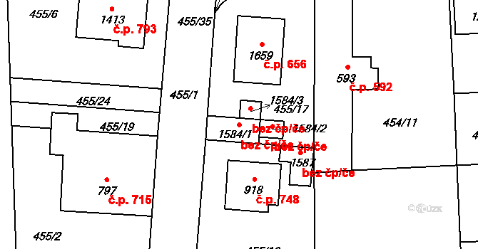 Blovice 48189901 na parcele st. 1584/1 v KÚ Blovice, Katastrální mapa