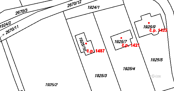 Havířov 48612901 na parcele st. 1925/10 v KÚ Prostřední Suchá, Katastrální mapa