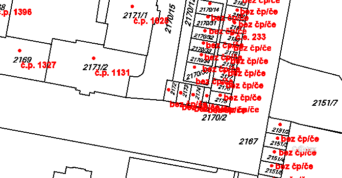 Tachov 50196901 na parcele st. 2172 v KÚ Tachov, Katastrální mapa