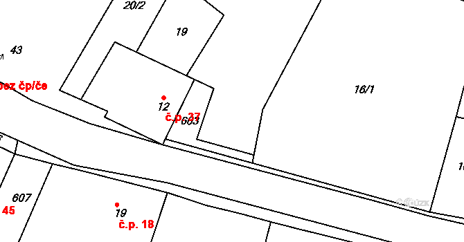 Korycany 9, Neratovice na parcele st. 10 v KÚ Korycany, Katastrální mapa
