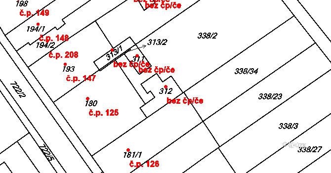 Rymice 81582901 na parcele st. 312 v KÚ Rymice, Katastrální mapa