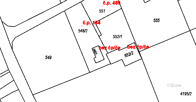 Dolní Lutyně 121079902 na parcele st. 548/3 v KÚ Dolní Lutyně, Katastrální mapa
