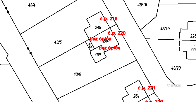 Církvice 146034902 na parcele st. 269 v KÚ Jakub, Katastrální mapa