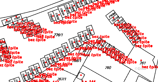 Jemnice 30672902 na parcele st. 776/55 v KÚ Jemnice, Katastrální mapa