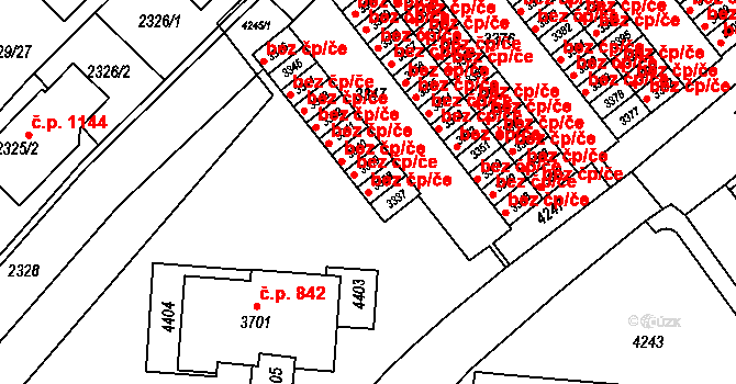 Brno 39473902 na parcele st. 3338 v KÚ Komín, Katastrální mapa