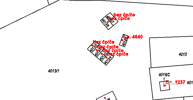 Ústí nad Labem 42290902 na parcele st. 4013/2 v KÚ Ústí nad Labem, Katastrální mapa