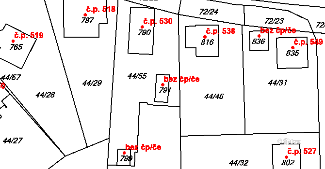Lysá nad Labem 46369902 na parcele st. 791 v KÚ Litol, Katastrální mapa