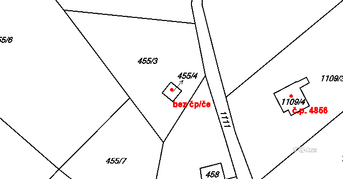 Jablonec nad Nisou 48047902 na parcele st. 455/4 v KÚ Lukášov, Katastrální mapa