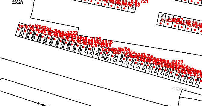 Jirkov 49355902 na parcele st. 2110/6 v KÚ Jirkov, Katastrální mapa