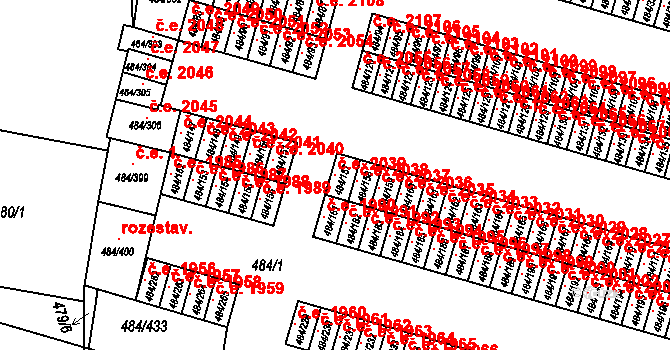 Havířov 49552902 na parcele st. 484/157 v KÚ Bludovice, Katastrální mapa
