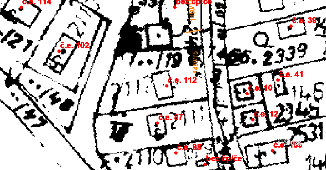 Byšičky 112, Lysá nad Labem na parcele st. 2112 v KÚ Lysá nad Labem, Katastrální mapa