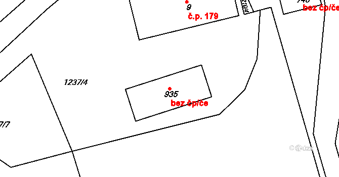 Dolní Bousov 40985903 na parcele st. 935 v KÚ Dolní Bousov, Katastrální mapa