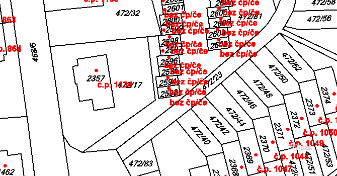 Vrchlabí 41795903 na parcele st. 2593 v KÚ Vrchlabí, Katastrální mapa