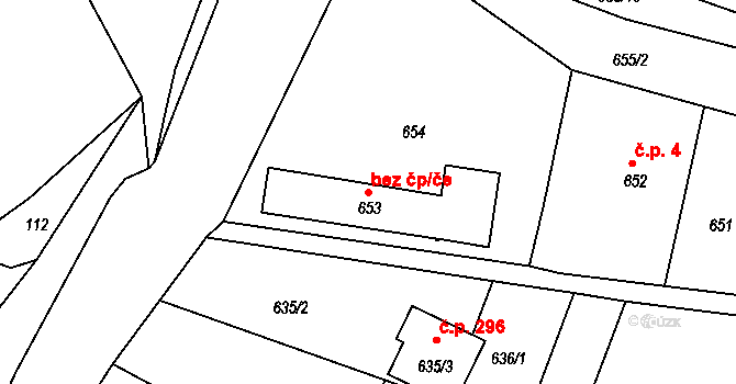 Velké Březno 44717903 na parcele st. 653 v KÚ Velké Březno, Katastrální mapa